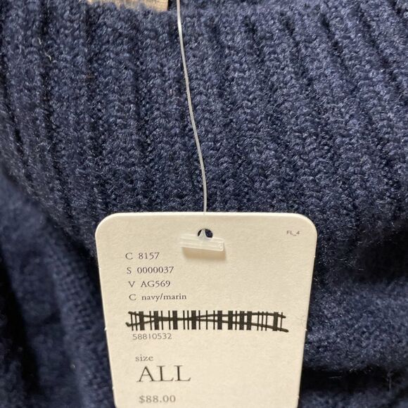 NWT Free People Harbour Stripe Cable Poncho one size - Picture 8 of 8